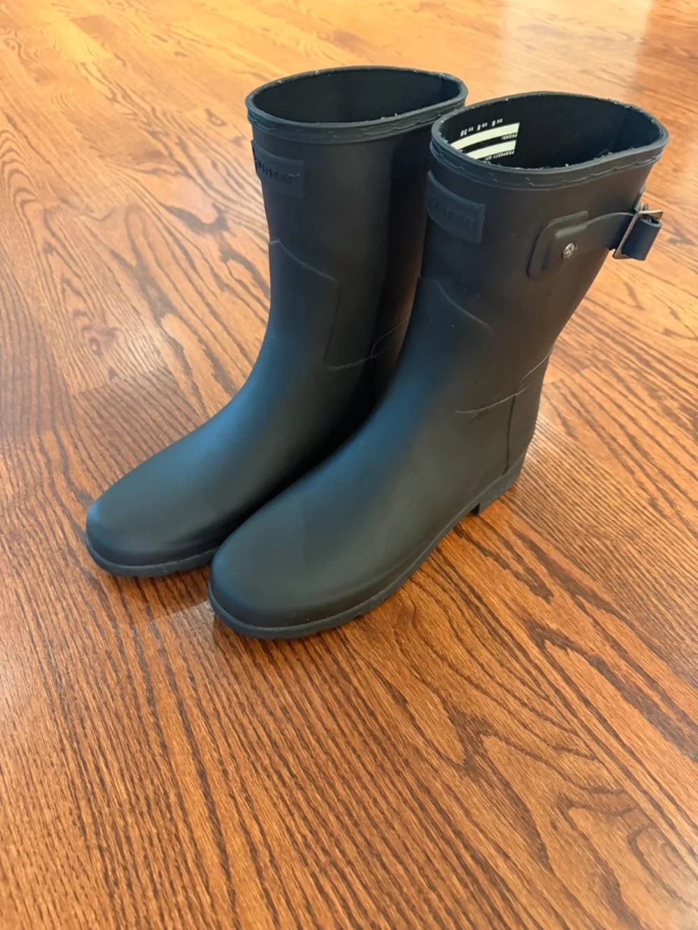 Hunter Original Refined, low rain boots, size 8/39, color: black